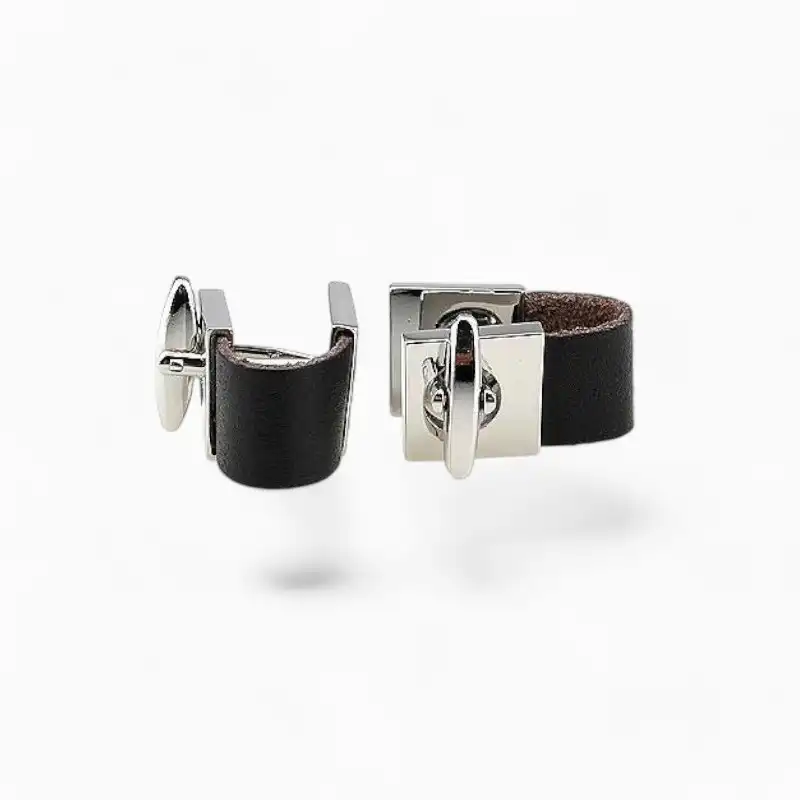 Bouton de manchette Cuir | La Montre à Gousset