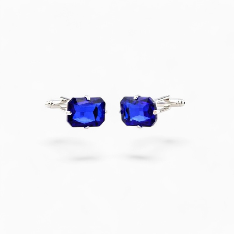 Boutons de manchette Cristal Bleu | La Montre à Gousset
