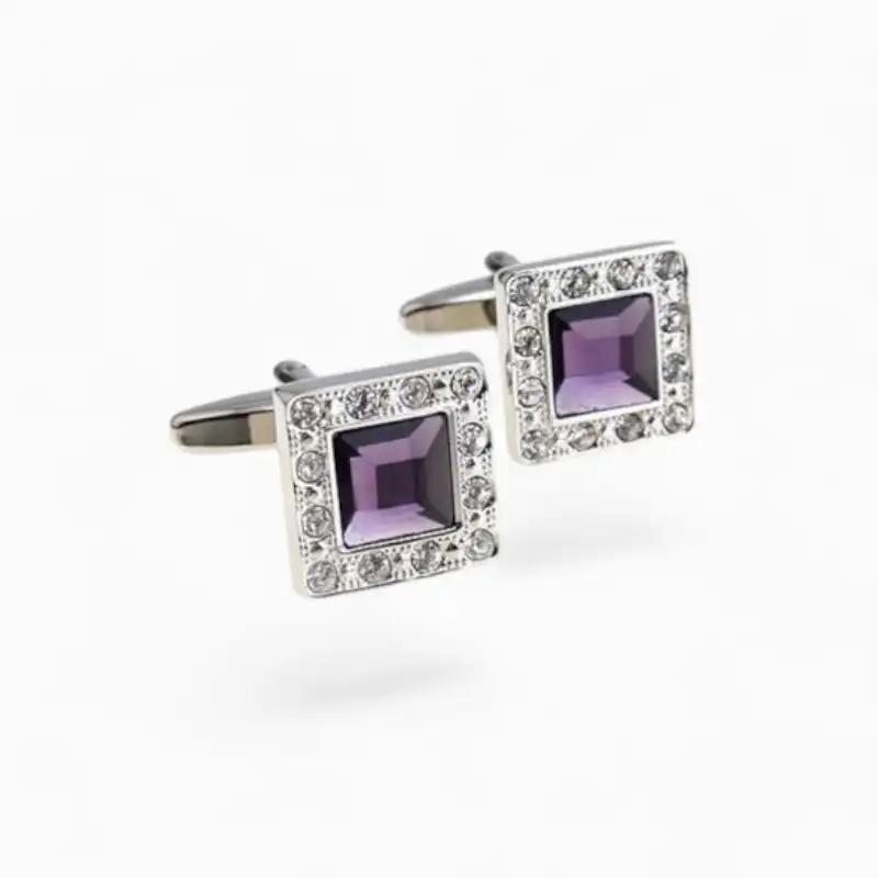 Boutons de manchette Luxueux Mauve | La Montre à Gousset