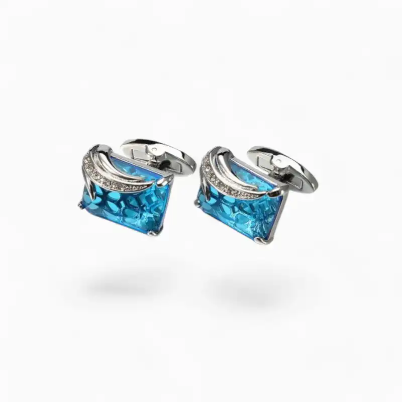 Boutons de manchette Precious Stone Bleu | La Montre à Gousset