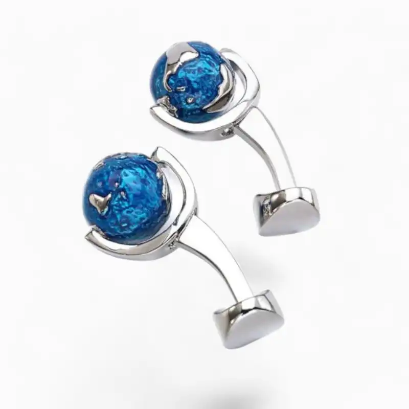 Boutons manchette Globe Terrestre | La Montre à Gousset