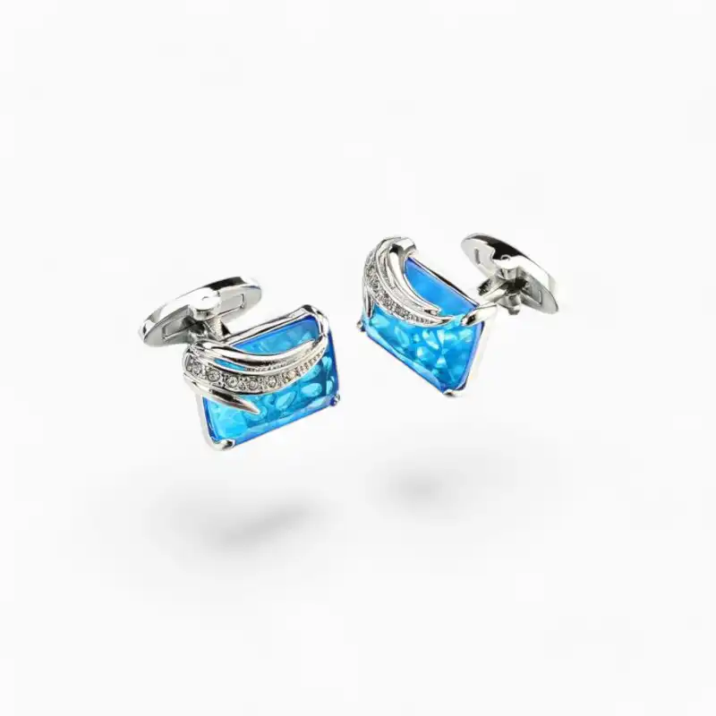 Boutons manchette Precious Stone Bleu | La Montre à Gousset