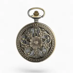 Montre à Gousset Femme Fleur Élégante | La Montre à Gousset