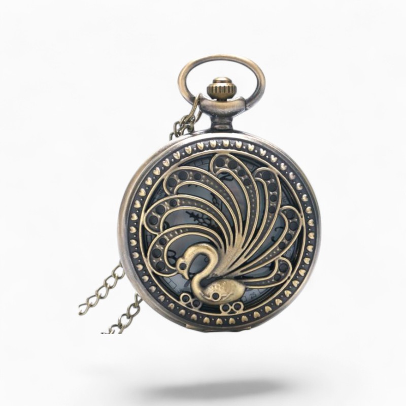 Montre à Gousset Femme Paon | La Montre à Gousset
