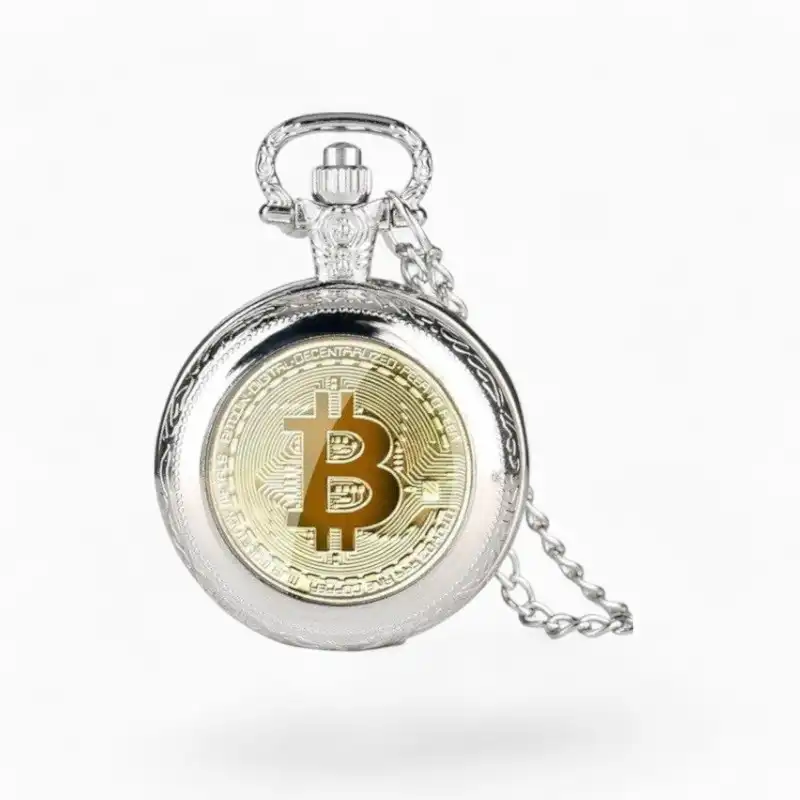 Montre à Gousset Homme Bitcoin Argent | La Montre à Gousset