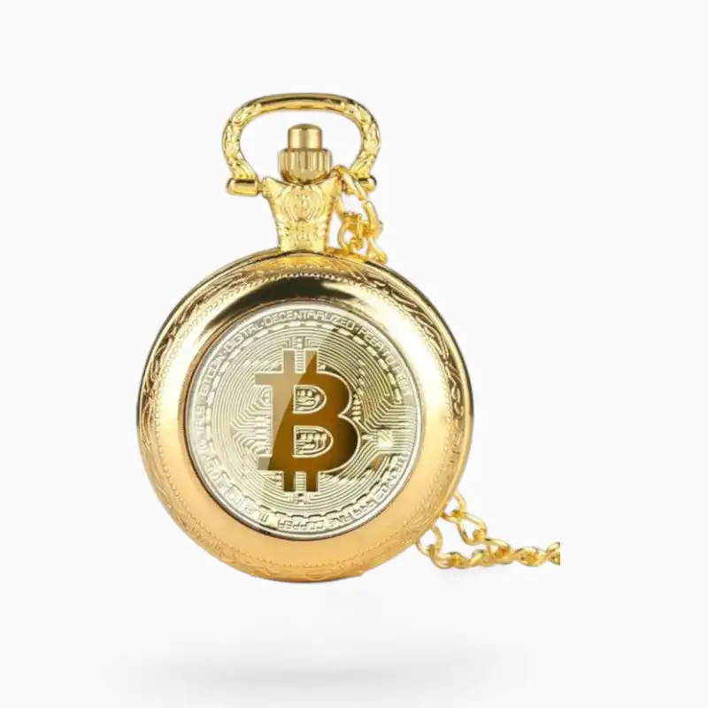 Montre à Gousset Homme Bitcoin Or | La Montre à Gousset