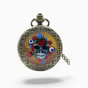 Montre à Gousset Homme Crâne Mexicain | La Montre à Gousset