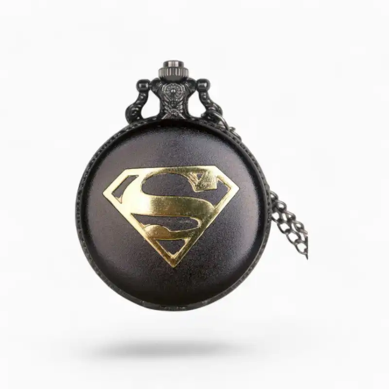 Montre à Gousset Homme Superman Noir | La Montre à Gousset