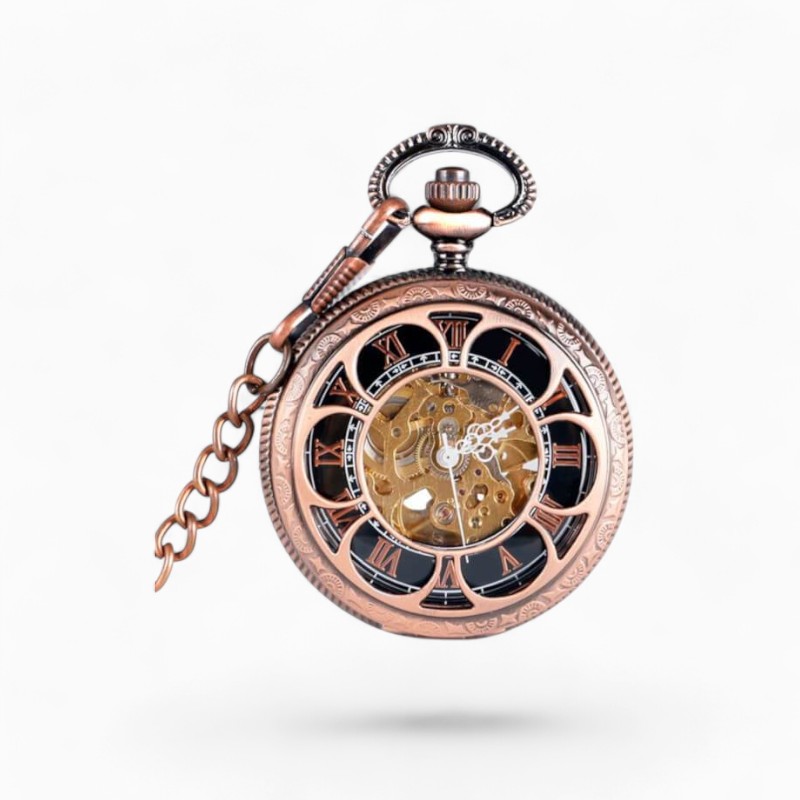 Montre à Gousset Jolie Fleur Bronze | La Montre à Gousset