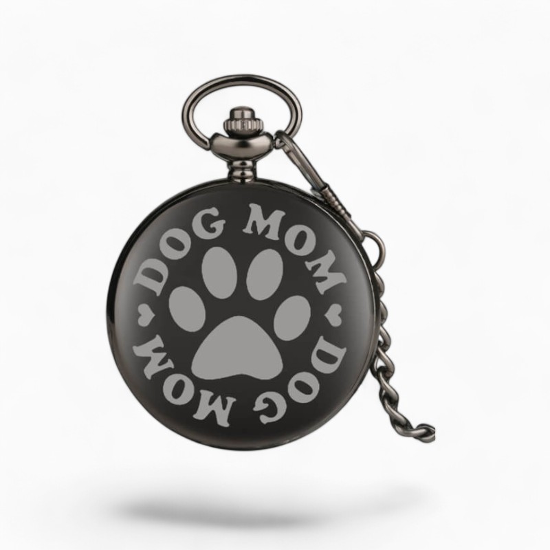 Montre à Gousset Femme Dog Mom | La Montre à Gousset