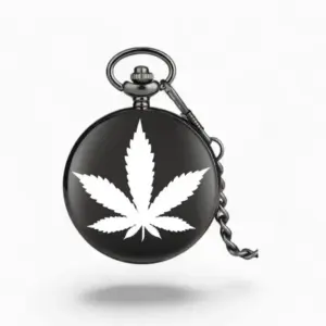 Montre à gousset Feuille de Cannabis