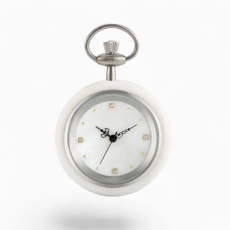 Montre à gousset Jade Blanche
