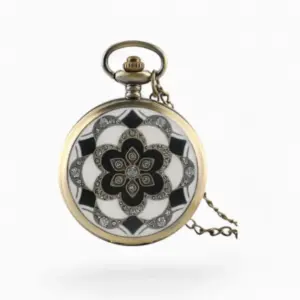 Montre à Gousset Lotus Blanc | La Montre à Gousset