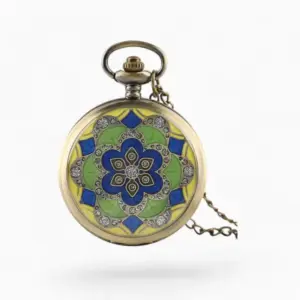 Montre à Gousset Lotus Vert | La Montre à Gousset