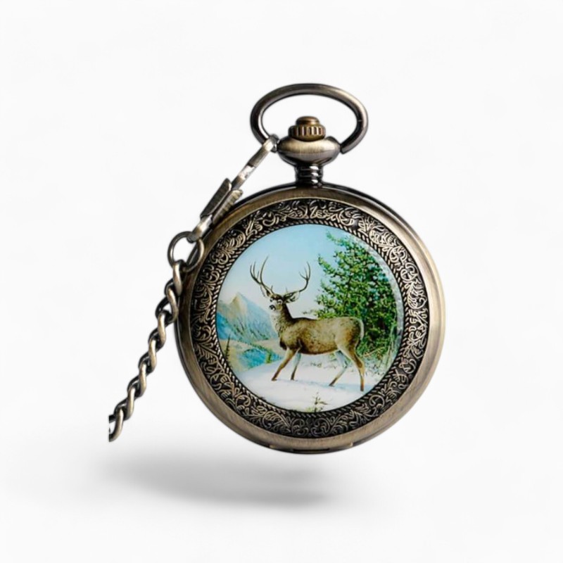 Montre à Gousset Mécanique Cerf | La Montre à Gousset
