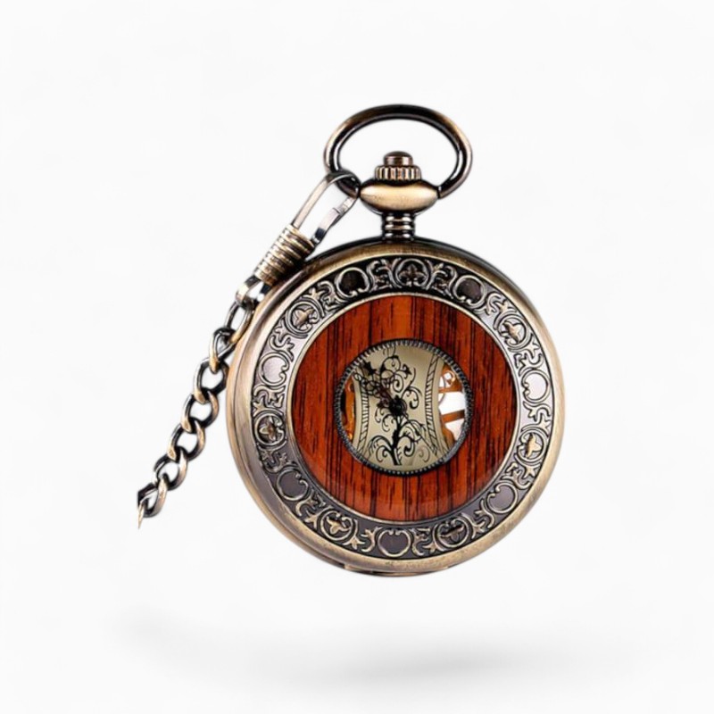 Montre à Gousset Mécanique Bois de luxe | La Montre à Gousset
