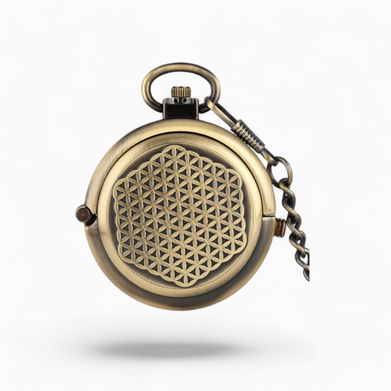 Montre à Gousset Mécanique Fleur de vie | La Montre à Gousset