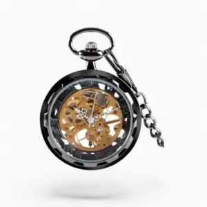 Montre à Gousset Skeleton Noir | La Montre à Gousset