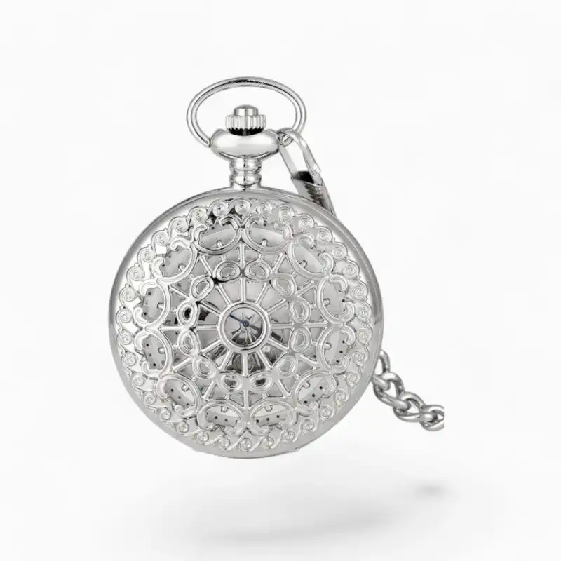 Montre à Gousset mécanique Toile d'Araignée Gris