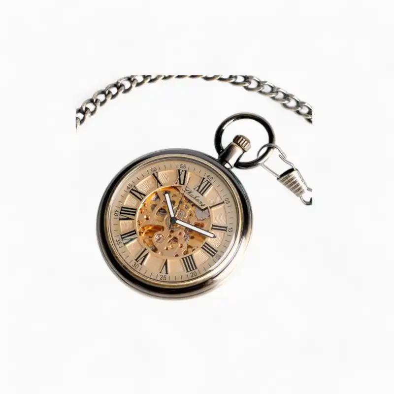 Montre à Gousset Mécanique Vintage Dorée posée  | La Montre à Gousset