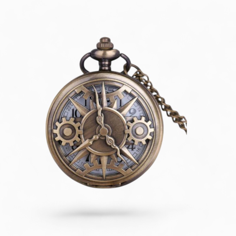 Montre à Gousset Steampunk Mouvement des Engrenages | La Montre à Gousset