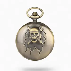 Montre à Gousset Tête de mort Pirate