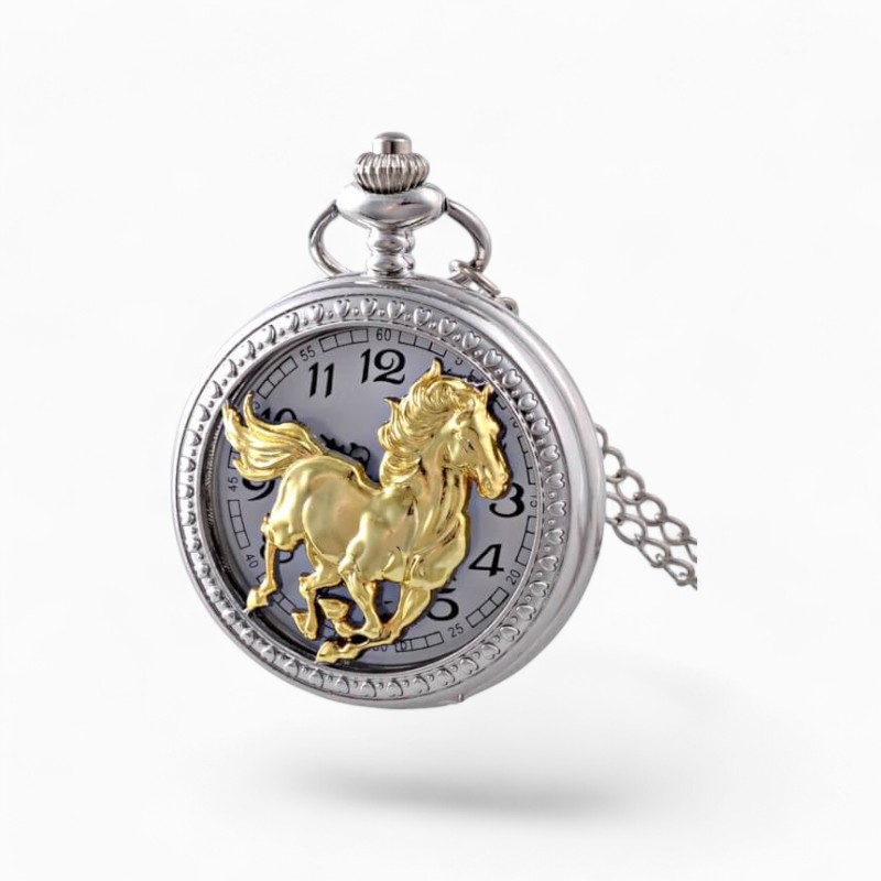 Montre à Gousset Vintage Cheval en Or | La Montre à Gousset