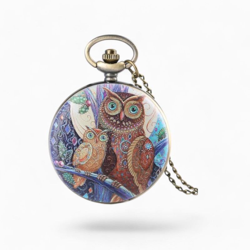 Montre à Gousset Vintage Hiboux en Rêve | La Montre à Gousset