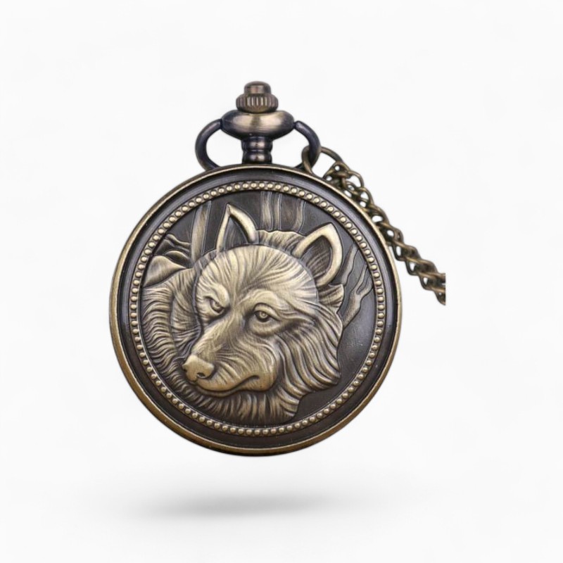Montre à Gousset Vintage Loup | La Montre à Gousset