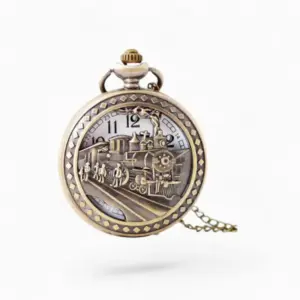 Montre à Gousset Vintage Train à Vapeur | La Montre à Gousset
