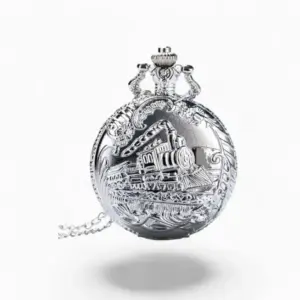 Montre à Gousset Vintage Train Argent | La Montre à Gousset