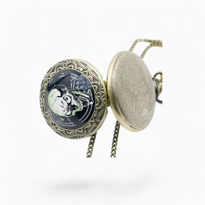 Montre de poche Homme Crâne Moqueur | La Montre à Gousset