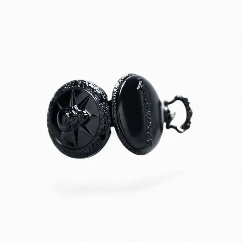 Montre de poche Homme Crâne Noir | La Montre à Gousset