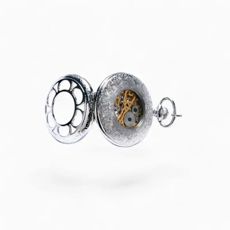 Montre de poche Jolie Fleur Argentée | La Montre à Gousset