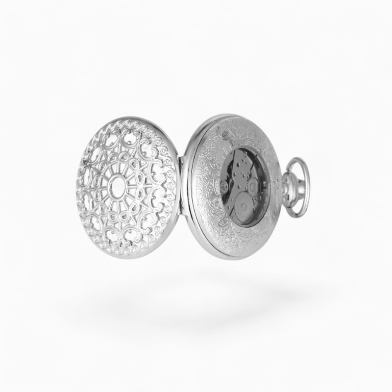 Montre de poche mécanique Toile d'Araignée Gris