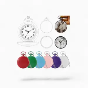 Montre à gousset personnalisable Colorée