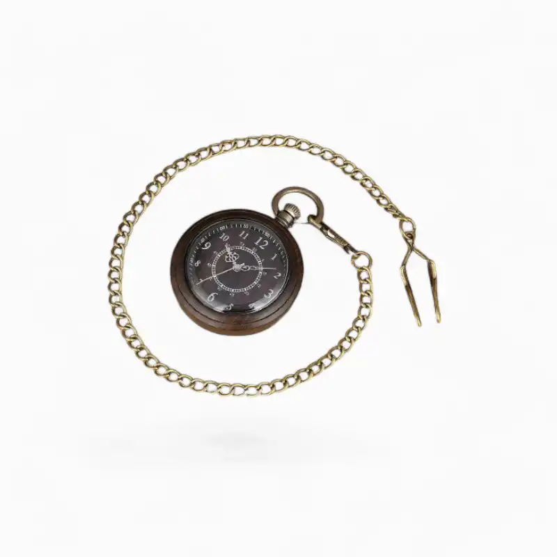 Montre de poche Retro Bois Foncé