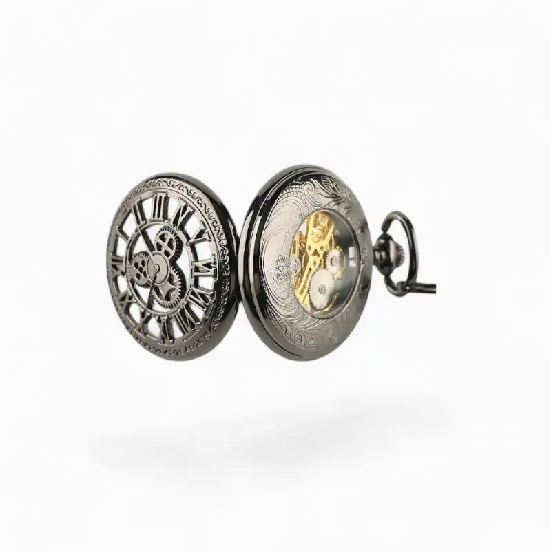 Montre de poche Roue dentée Noire