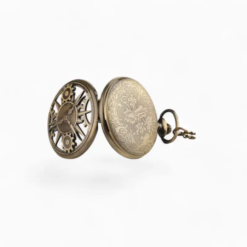 Montre de poche Steampunk Mouvement des Engrenages | La Montre à Gousset