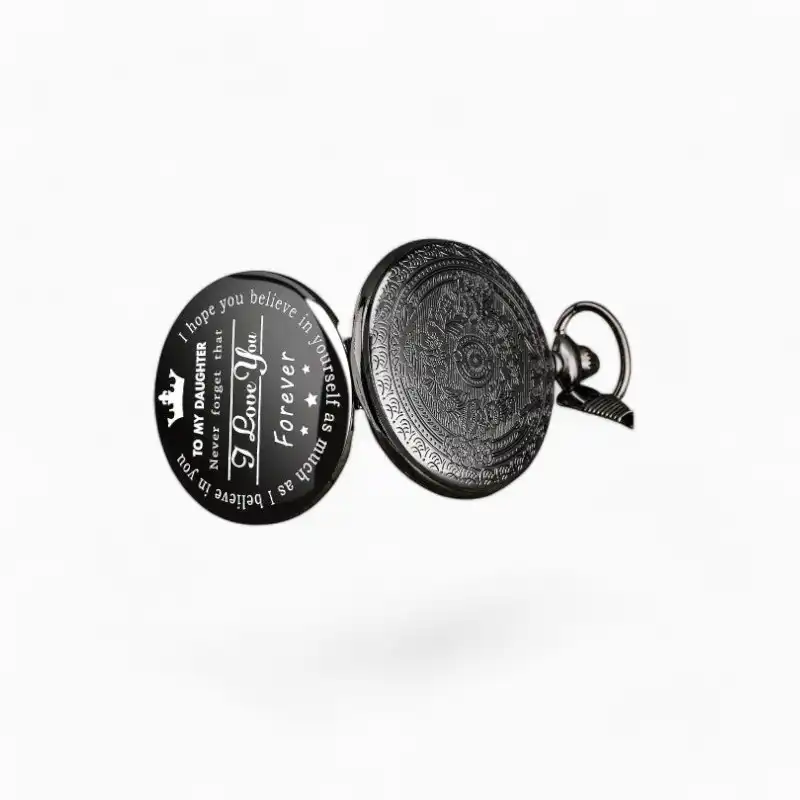 Montre de poche à ma fille Noir