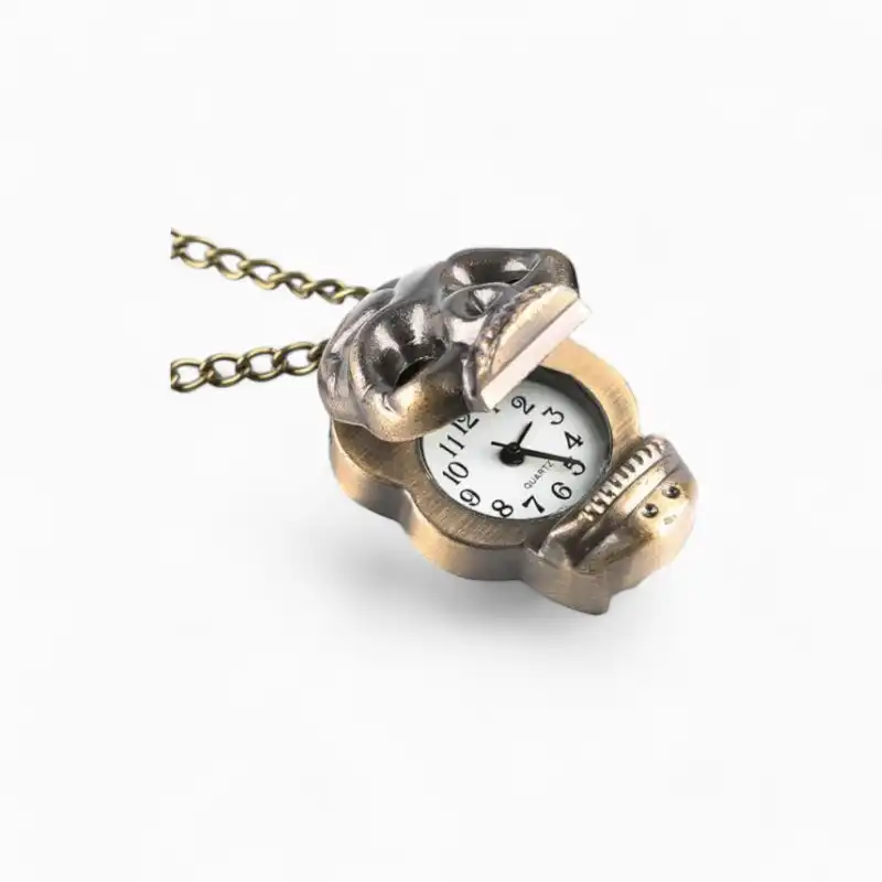 Montre Gousset Homme Skull Clock ouverte | La Montre à Gousset
