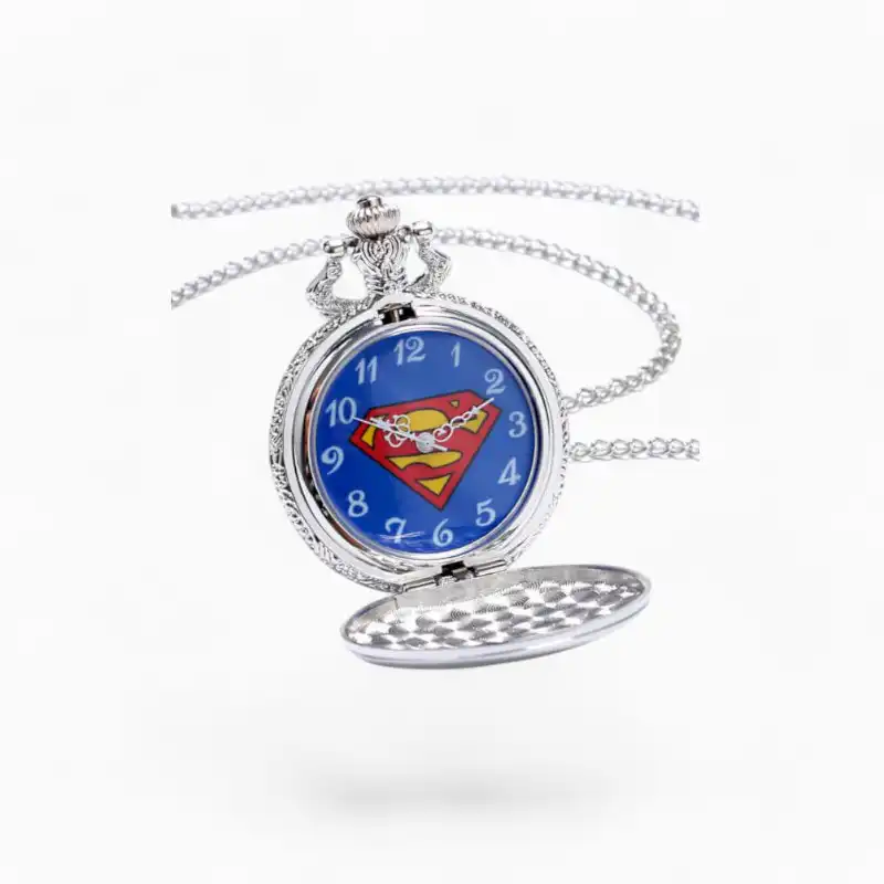 Montre Gousset Homme Superman Argent | La Montre à Gousset