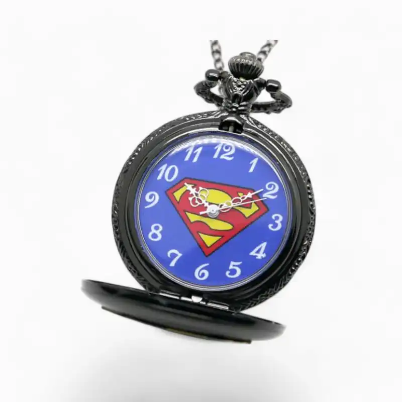 Montre Gousset Homme Superman Noir | La Montre à Gousset