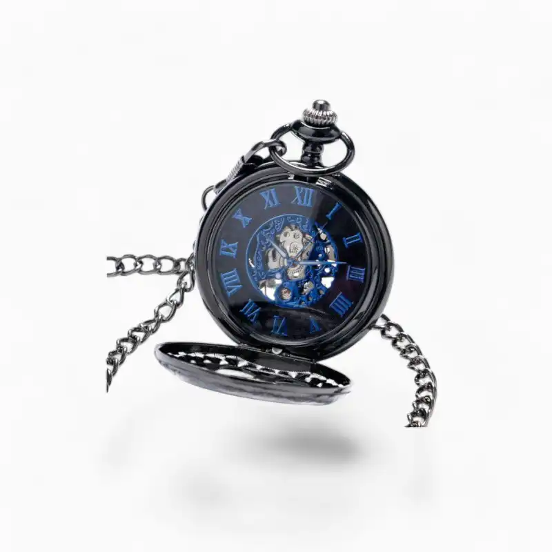 Montre Gousset Jolie Fleur Noire | La Montre à Gousset