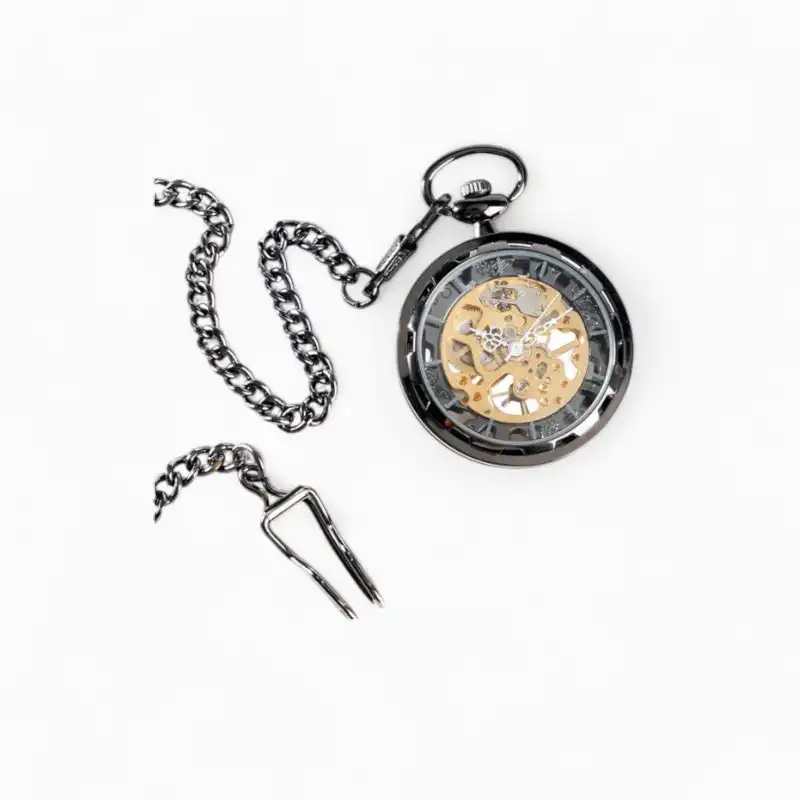 Montre Gousset Skeleton Noir | La Montre à Gousset
