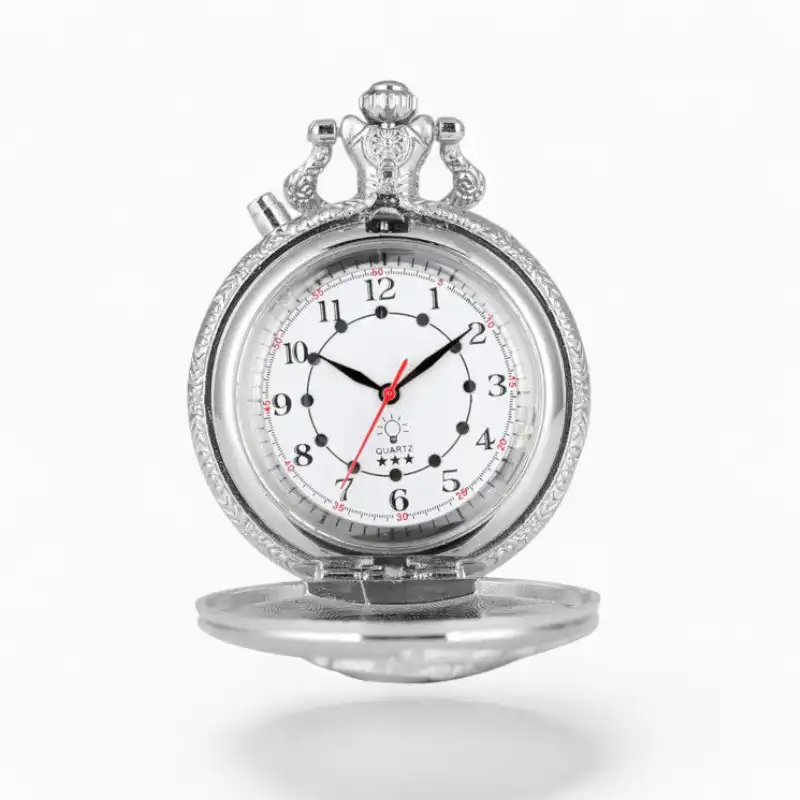 Montre Gousset Vintage Train Led Argent | La Montre à Gousset
