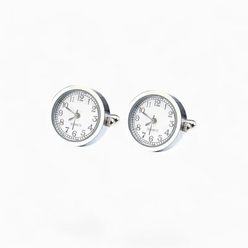 Boutons de manchette Montre Argent | La Montre à Gousset