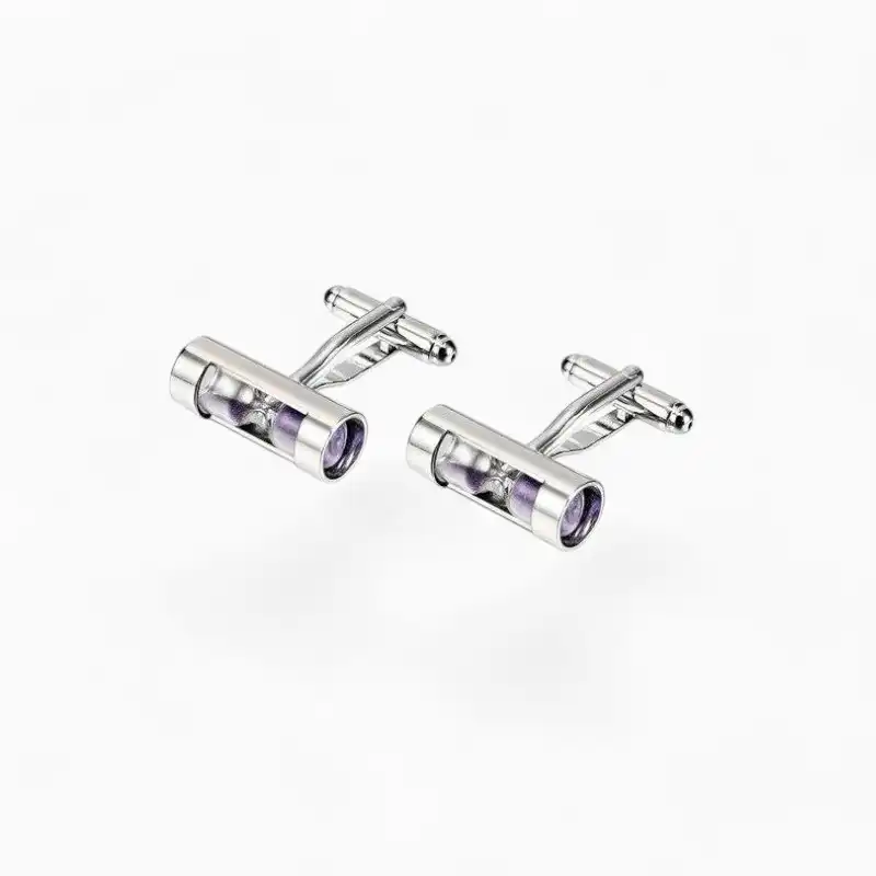 Boutons de manchette Sablier Mauve | La Montre à Gousset