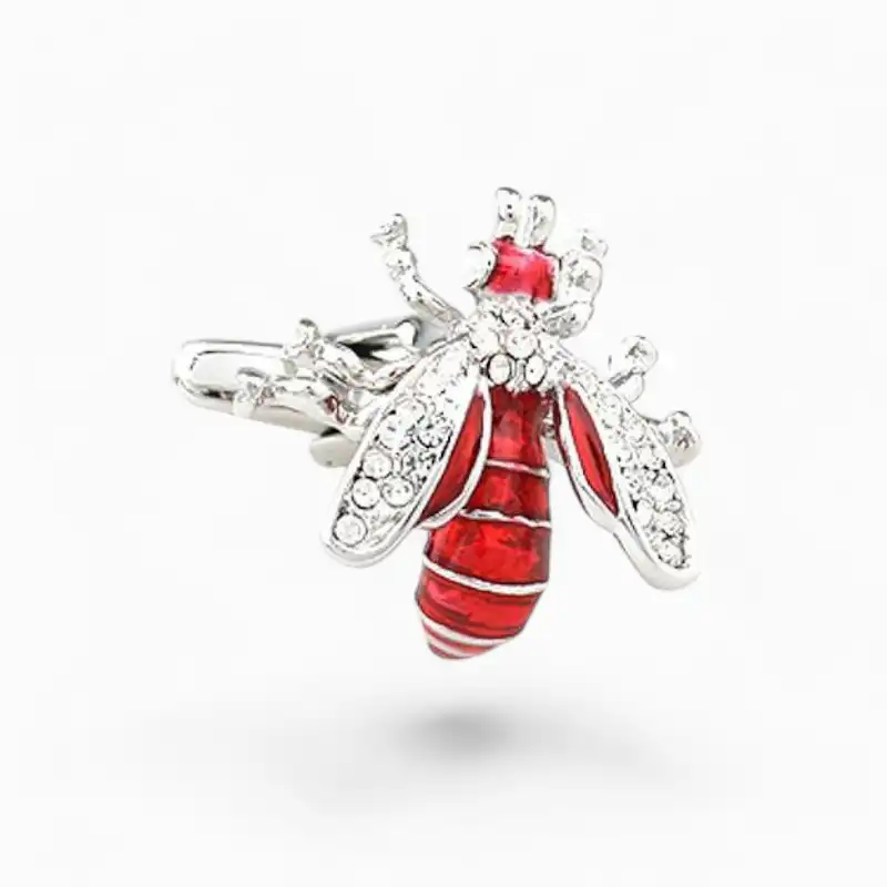 Boutons manchette Abeille Rouge | La Montre à Gousset