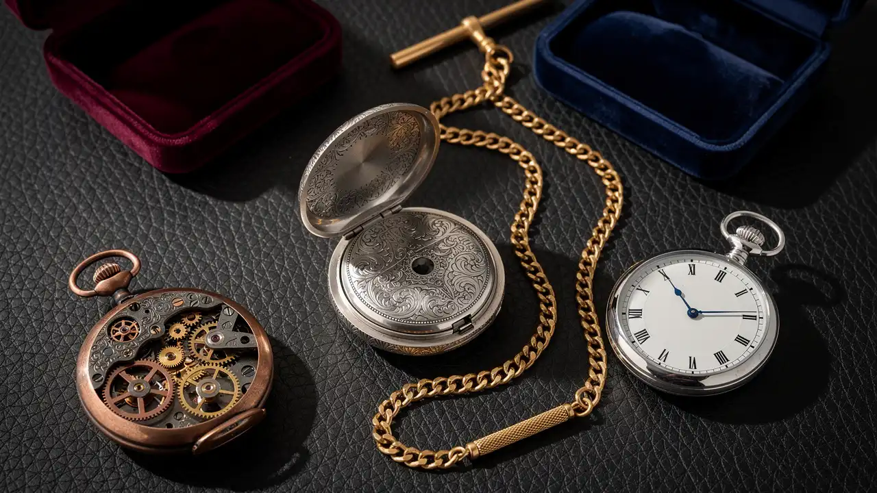 Collection de montres à gousset de différents styles